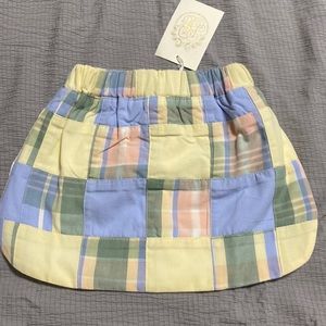 TBBC BEAUFORT BONNET Susanne skirt madras May river plaid 2T